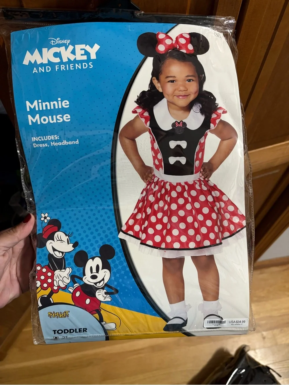 Disney Minnie Mouse Toddler Costume - Red, Black, White